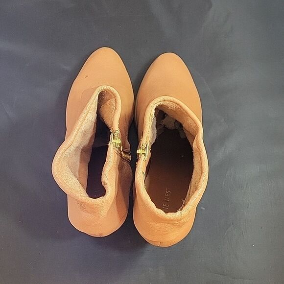 NINE WEST WOMEN"S POINTED TOE BLOCK HEEL SIDE ZIPPER CLOSURE ANKLE BOOT - Picture 5 of 13